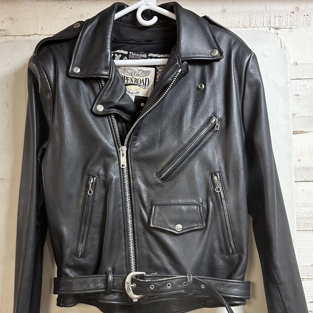 Men's Leather Biker Jacket